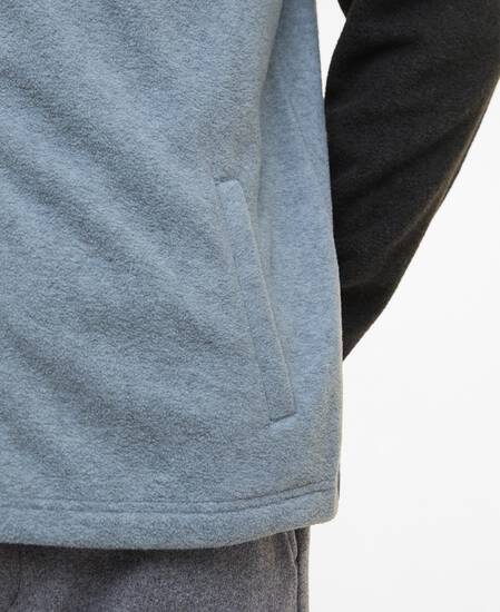 Fleece Colour Block Grey Marl