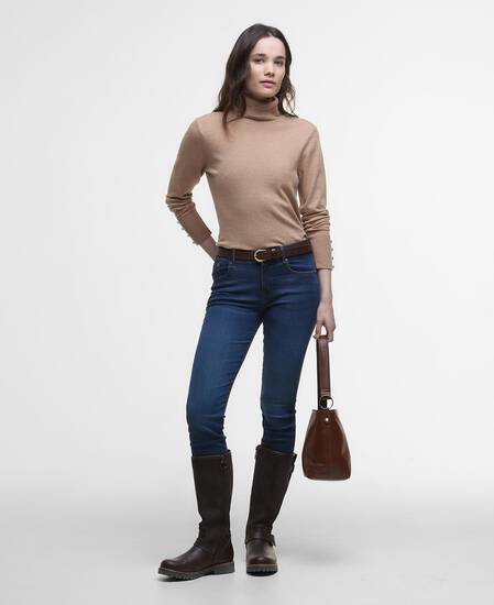 Rollkragenpullover Corbridge Pale Camel