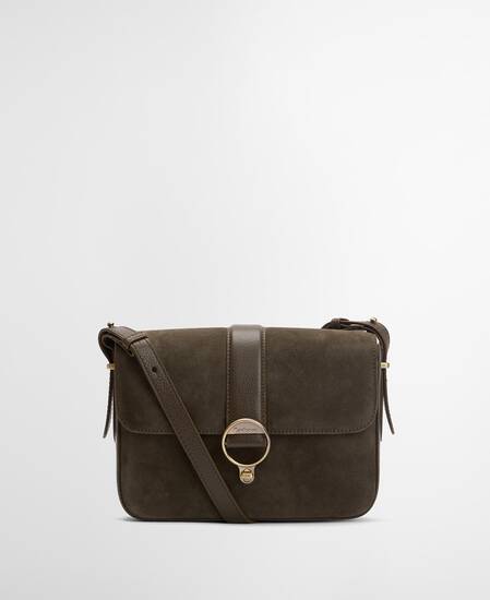 Wildledertasche Rosa Crossbody Olive