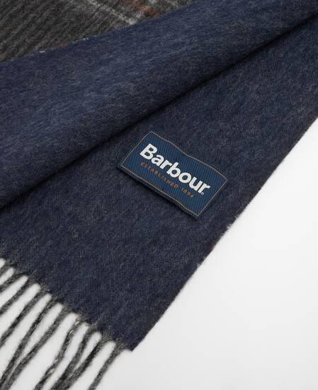 Schal Marsden Reversible Lambswool Grey/Navy