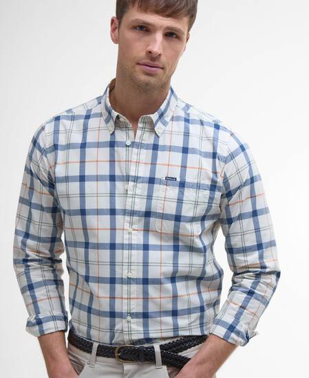 Hemd Rawley Tailored Long-Sleeved Sea Haze Tartan