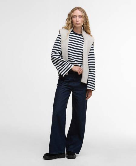 Sweatshirt Robyn Striped Dark Navy Stripe