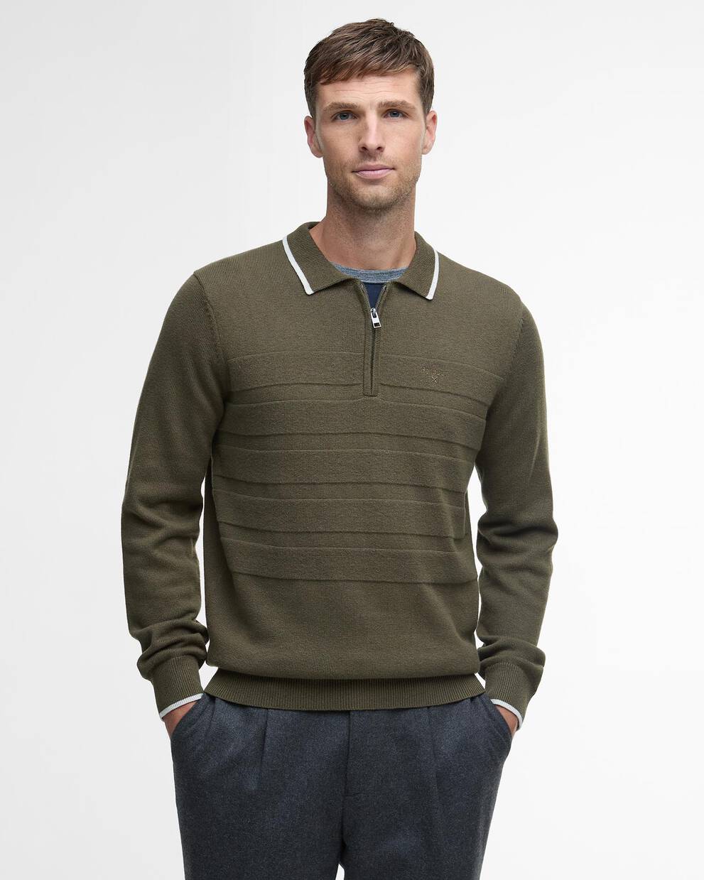 Langarm-Poloshirt Fenhill Knitted