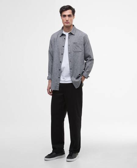 Hemd Watson Houndstooth Long-Sleeved Black