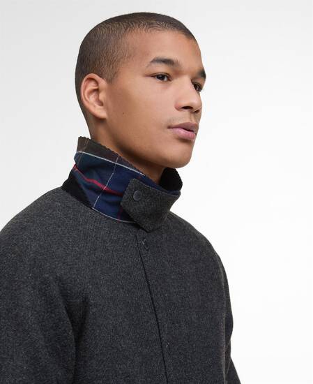 Wolljacke Bedale Dark Grey Marl/Tartan Tbc