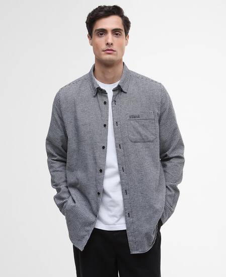 Hemd Watson Houndstooth Long-Sleeved Black