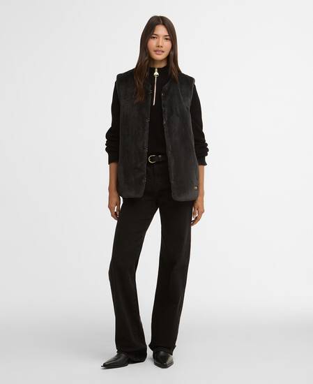 Weste Mialn Faux-Fur Black