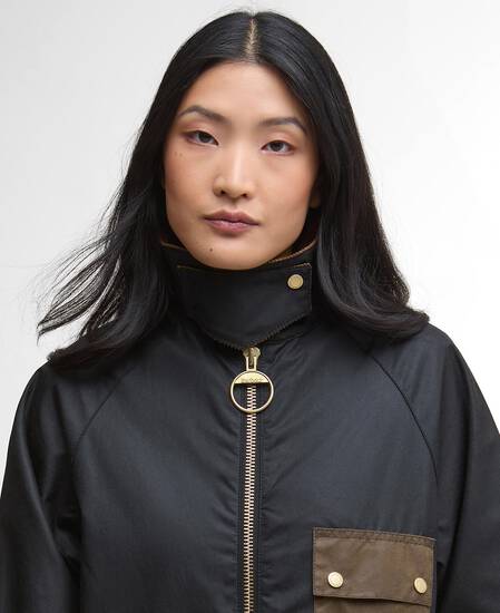 Wachsjacke Luella Black/Classic Tartan