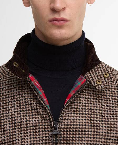 Barbour x Baracuta Jacke Porton Showerproof Brown Houndstooth