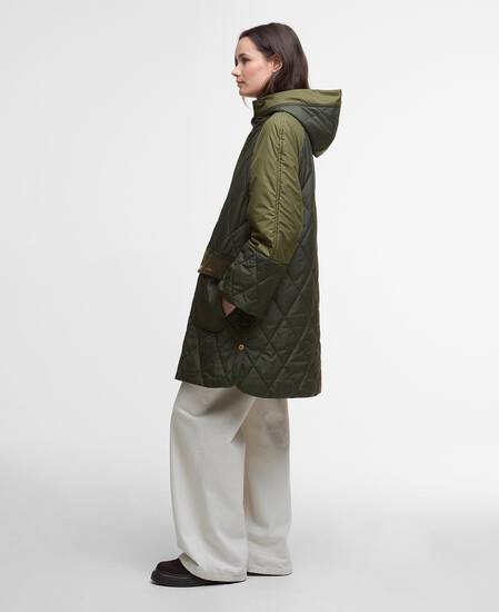 Steppjacke Elspeth Olive/Dark Moss/Ancient Tartan