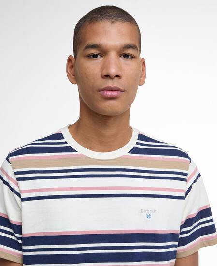 T-Shirt Aickmen Striped Tailored Whisper White
