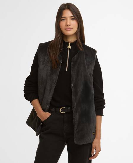 Weste Mialn Faux-Fur Black
