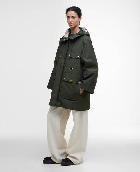 Jacke Arla Waterproof Olive/Ancient Tartan