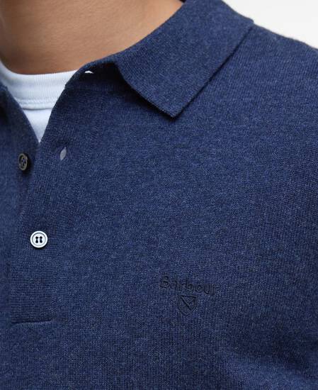 Strickpolo Hutherston Navy Marl