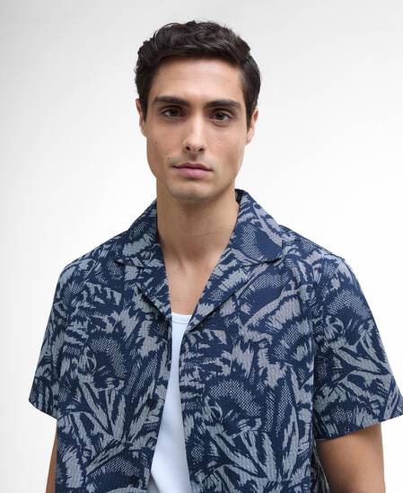 Hemd Kew Printed Short-Sleeved Navy