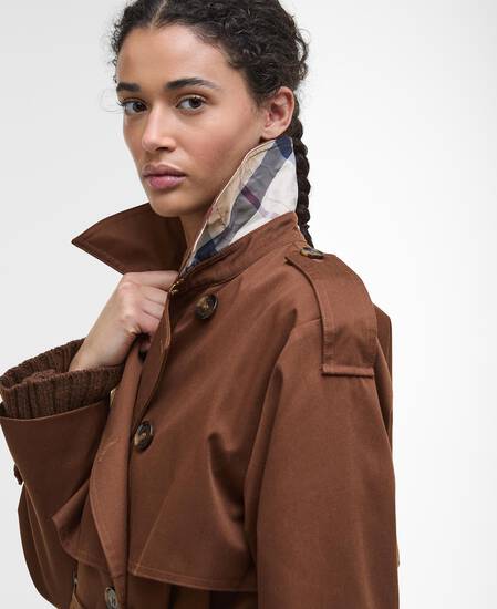 Trenchcoat Aoife Showerproof Vicuna/Hessian Tartan