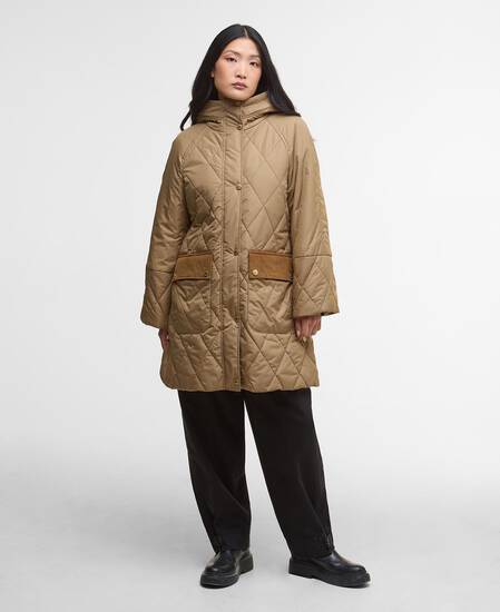 Steppjacke Elspeth Military Brown/Ancient Tartan