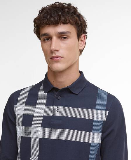 Langarmshirt Blaine Tartan Navy