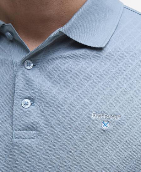 Poloshirt Sutton Short-Sleeved Tailored Mineral Blue