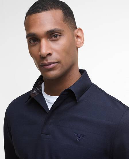 Poloshirt Waketown Tailored Long-Sleeved Dark Navy