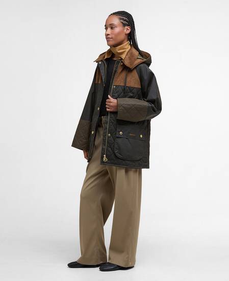 Wachsjacke Imelda Archive Olive/Olive/Beech