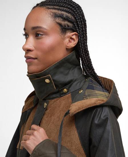 Wachsjacke Imelda Archive Olive/Olive/Beech