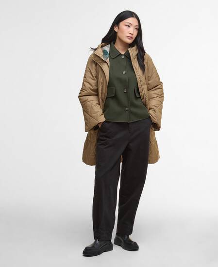 Steppjacke Elspeth Military Brown/Ancient Tartan