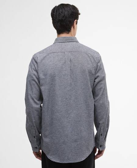 Hemd Watson Houndstooth Long-Sleeved Black