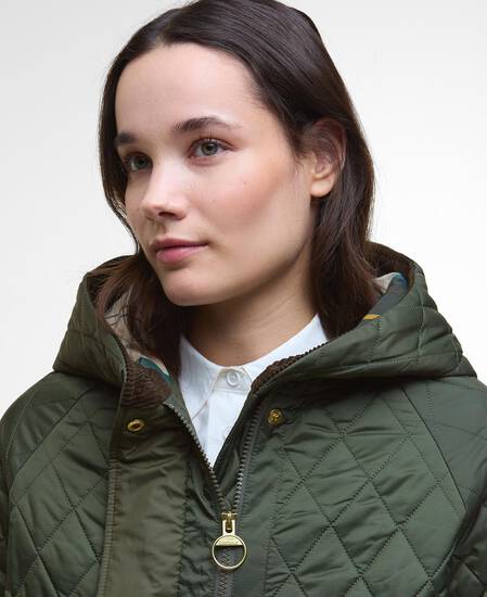 Steppjacke Hilary Olive/Ancient Tartan