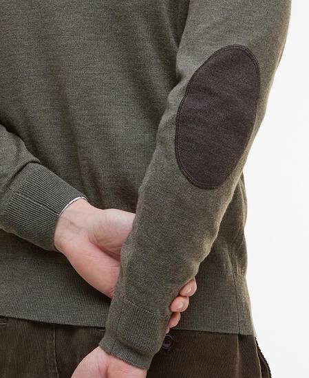 Pullover Loyton Merino Half Zip Olive Marl