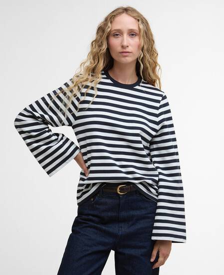 Sweatshirt Robyn Striped Dark Navy Stripe