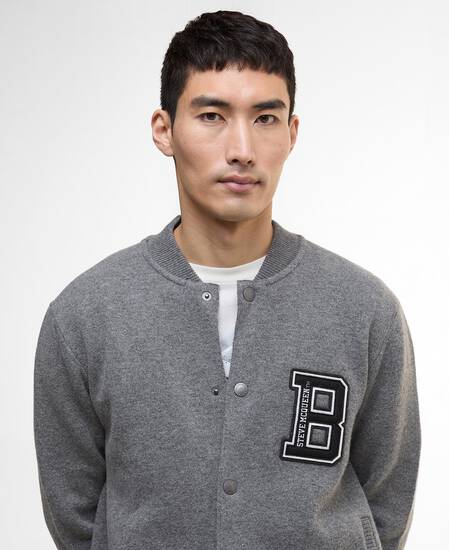 Wolljacke Letterman Anthracite