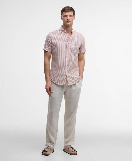 Hemd Fulbrook Striped Short-Sleeved Earth Pink