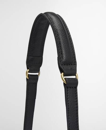 Umhängetasche Rosa Leder Black