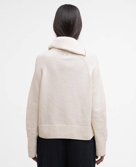 Pullover Saskia Funnel-Neck Off White