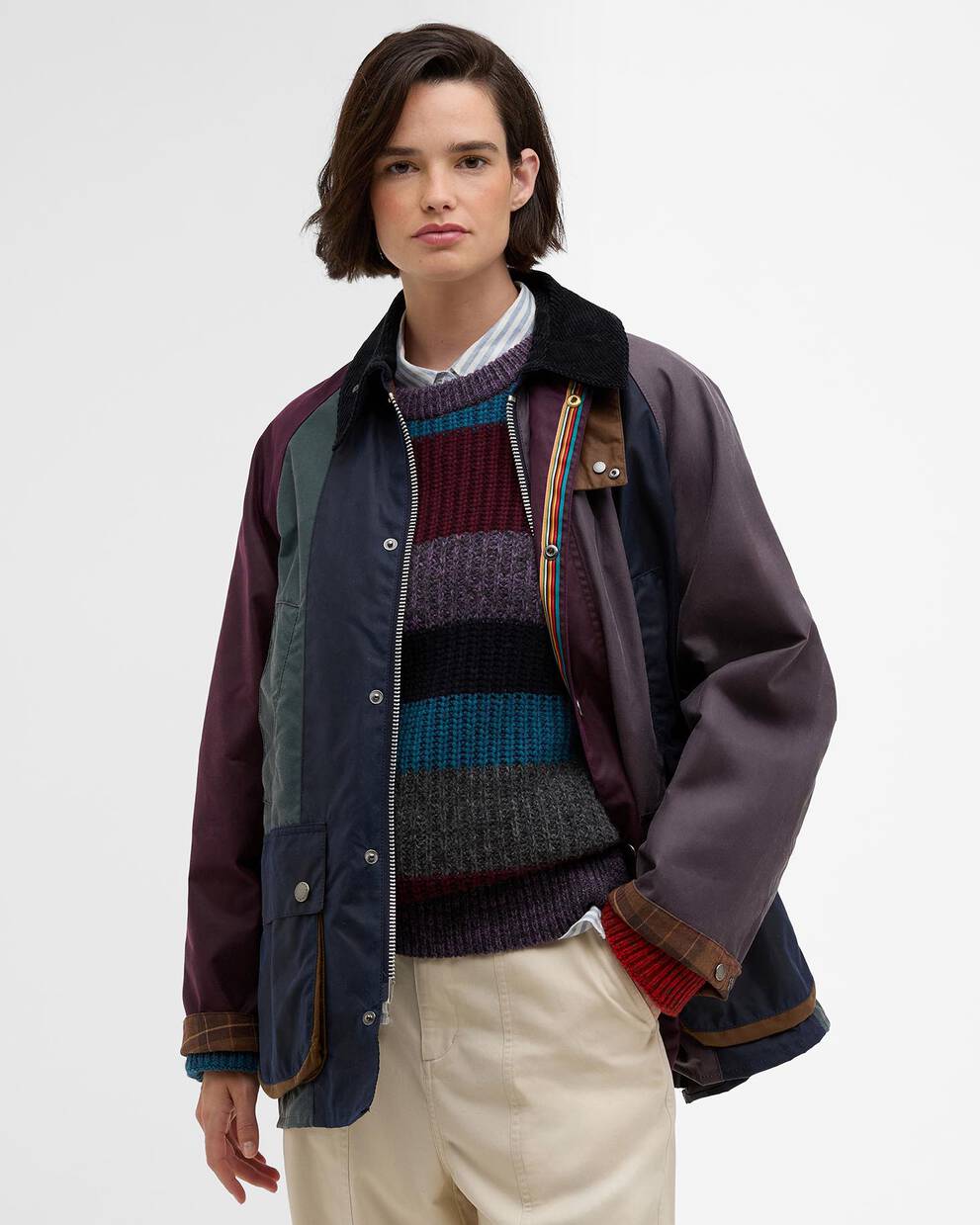 Paul Smith loves Barbour Wachsjacke Striped Oversized Bedale