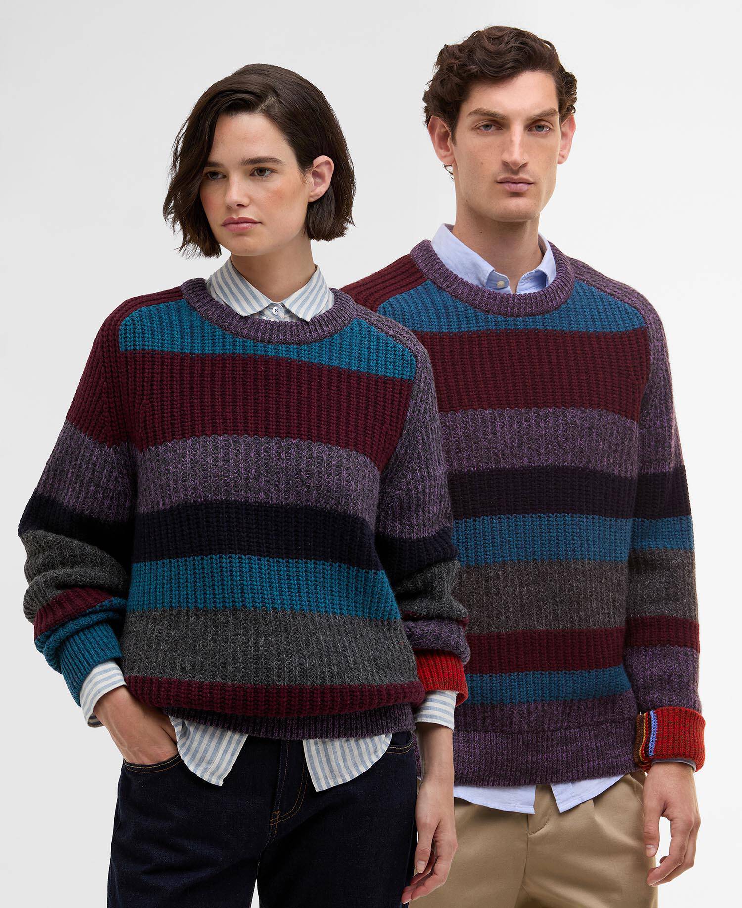 Paul Smith loves Barbour Pullover Multi Striped Rundhalsausschnitt image number 0