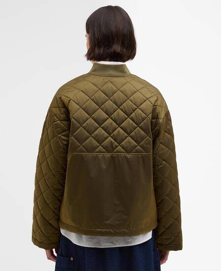 Steppjacke Wetherby Golden Olive/Ancient Tartan