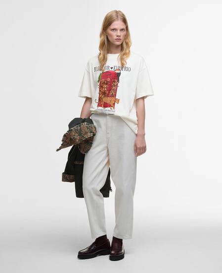 Barbour FARM Rio T-Shirt Maria Clara Graphic Off White