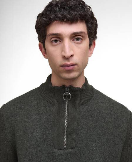 Pullover Milburn Half-Zip Dark Olive