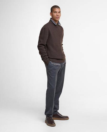 Rollkragenpullover Stonesand Dark Oak
