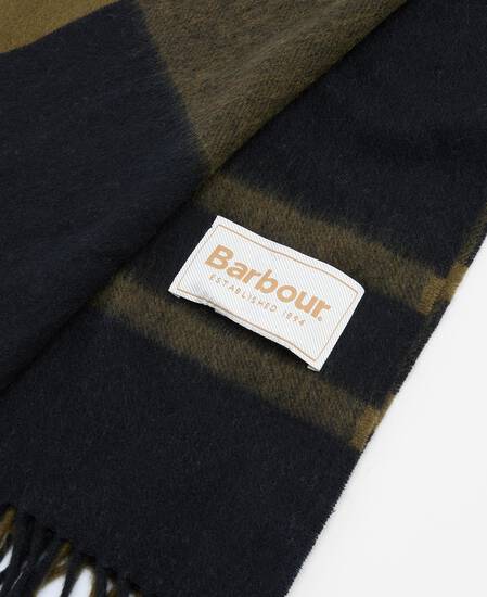Schal Maxine Tartan Lambswool Black/Olive