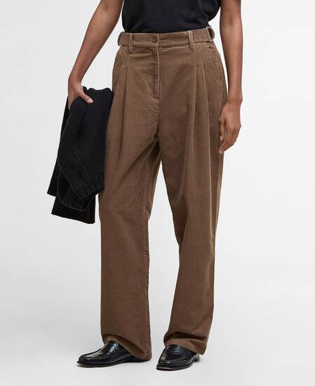 Cordhose Yasmin Military Brown