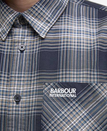 Hemd Hall Check Long-Sleeved Cool Blue