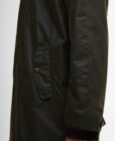 Barbour x Baracuta Car Coat Tyne Waxed Archive Olive