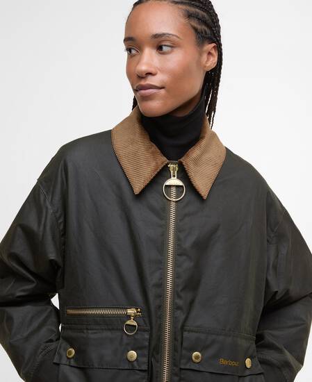 Wachsjacke Maxine Bomber Archive Olive