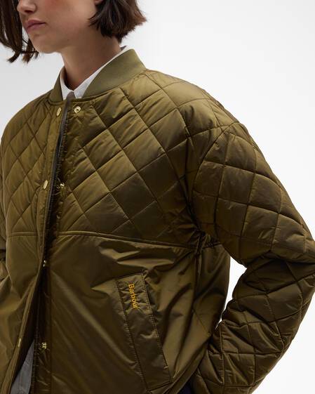 Steppjacke Wetherby Golden Olive/Ancient Tartan