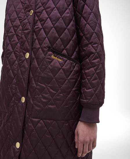 Steppjacke Hilary Black Cherry/Muted Tartan