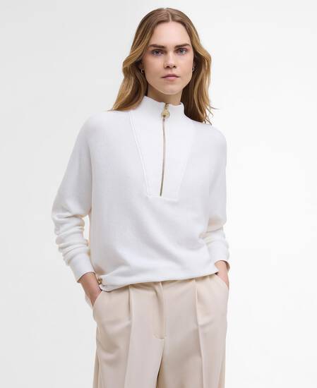 Pullover Lola Half-Zip Off White