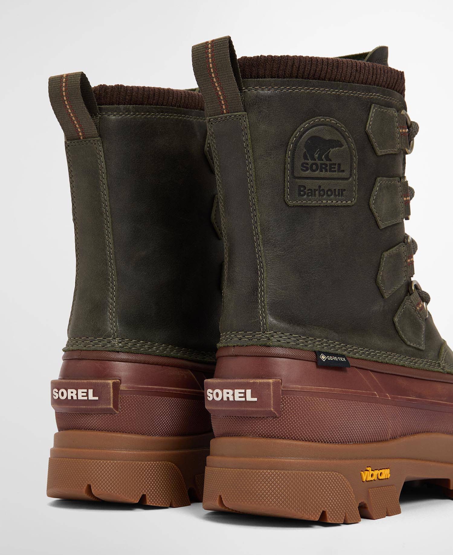 Barbour x SOREL Stiefel Caribou Horizon GTX Waterproof image number 3